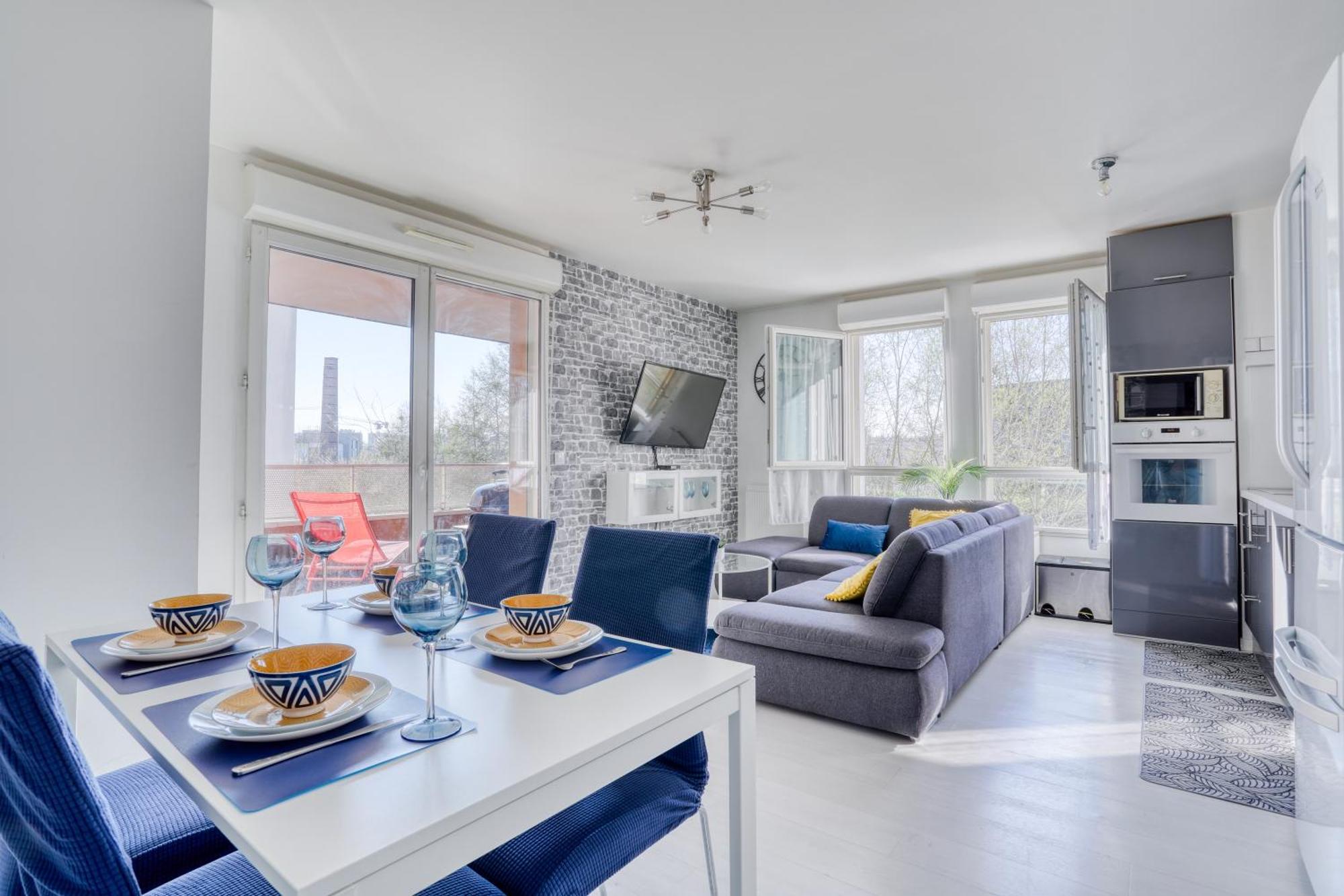 "Le Serenity ", Appartement Spacieux ,Balcon, Parking Prive Gratuit, Netflix, Proche Cdg Et Stade De France Stains Dış mekan fotoğraf